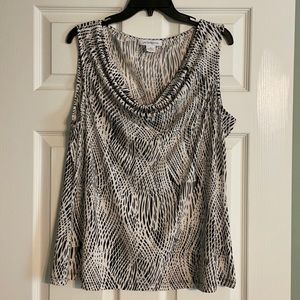 Liz Claiborne size XL cowl neck sleeveless blouse